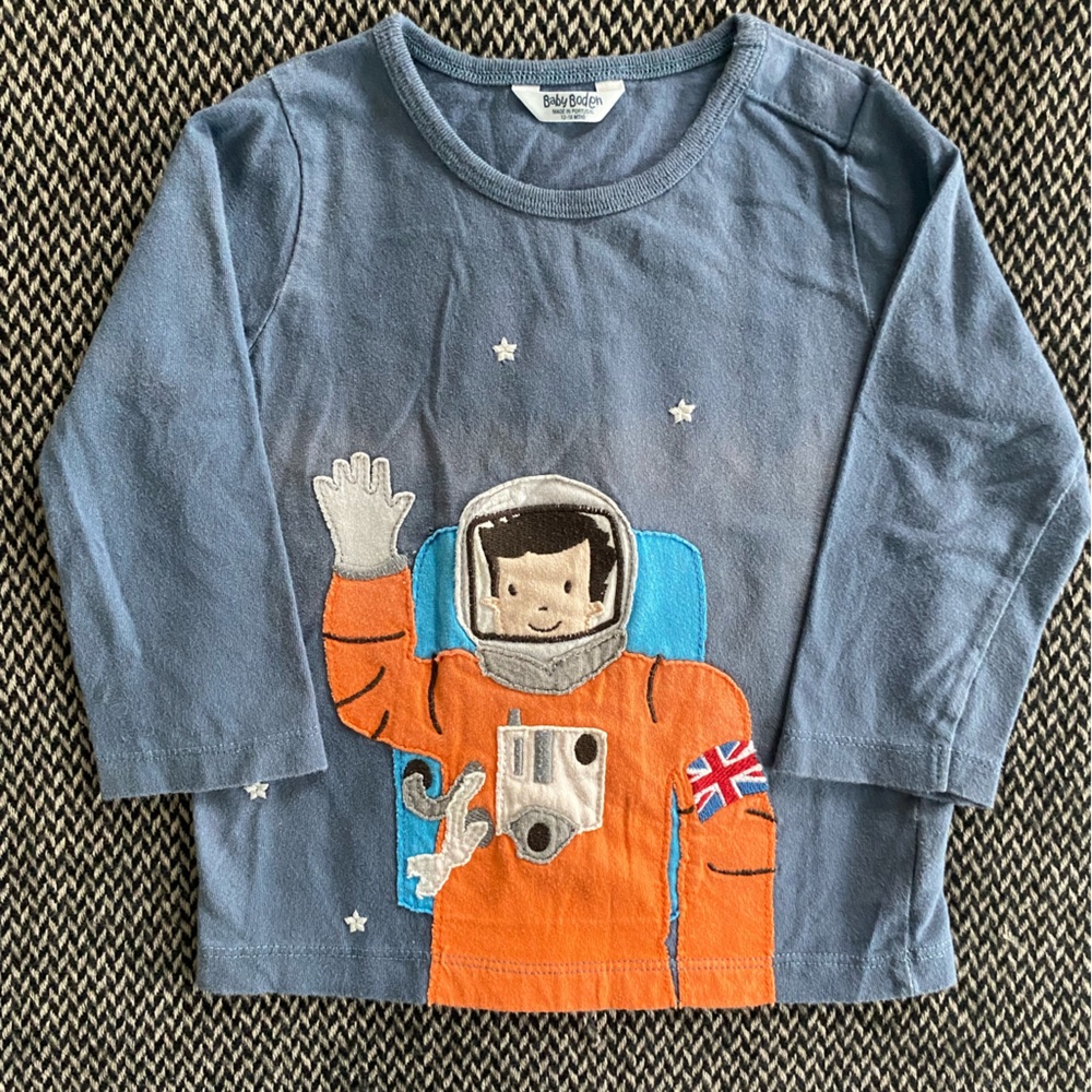 Boys Boden astronaut top